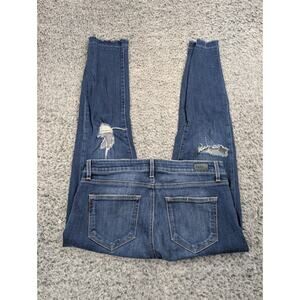 Paige Jeans Women 25 Blue Bridgette Distressed Stretch Casual Denim Modern Slim